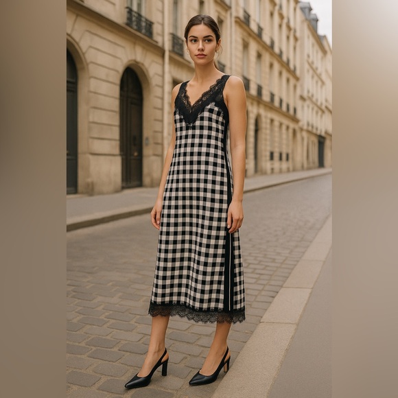 HUGO Dresses & Skirts - BOSS Haminka1 Check Sheath Dress – NWT Size 38 | Retail $750